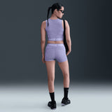 NIKE NP DF Wmns Crop Tank AOP Purple
