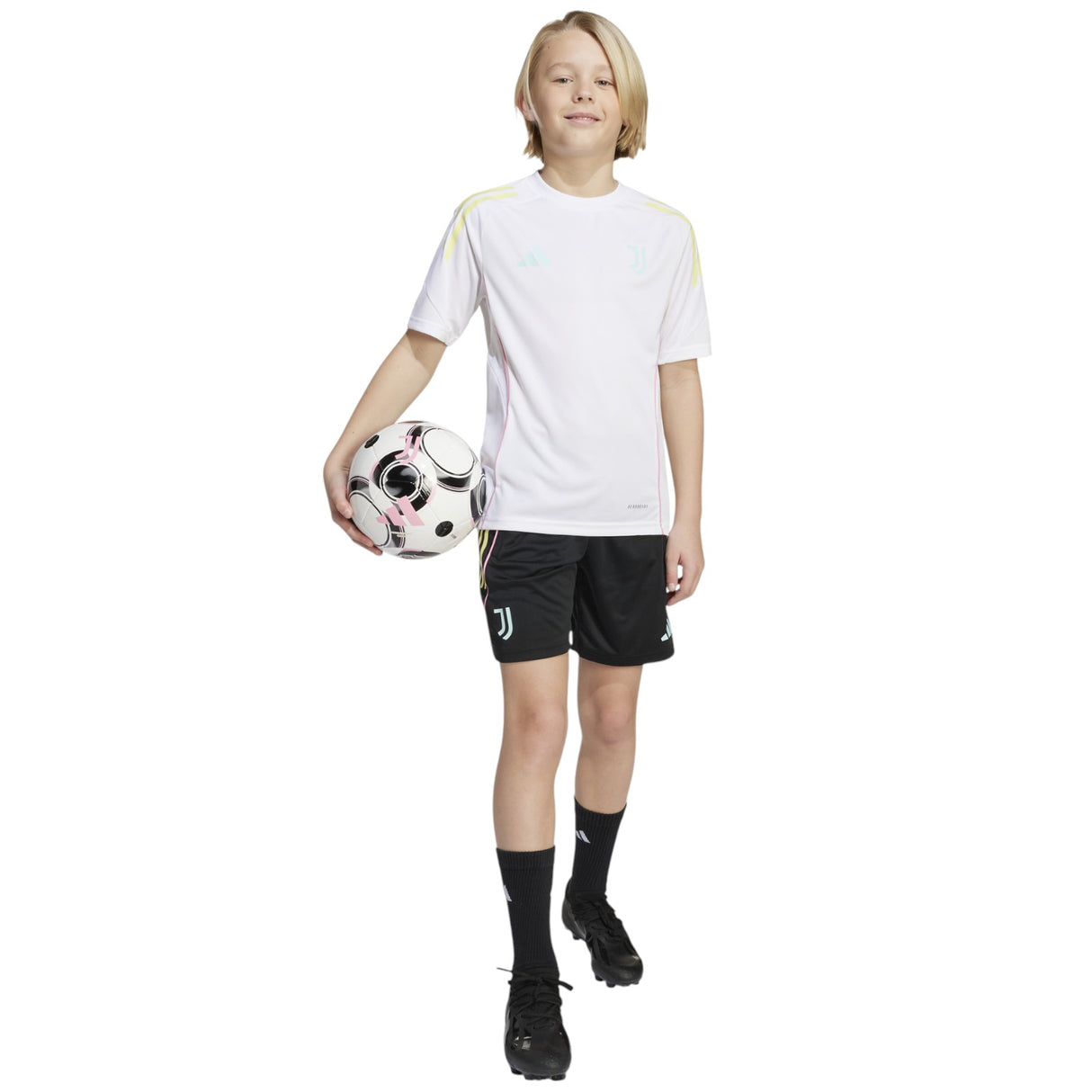 adidas Juventus Football Kids 2025/26 Training Jersey Model Full-Length View