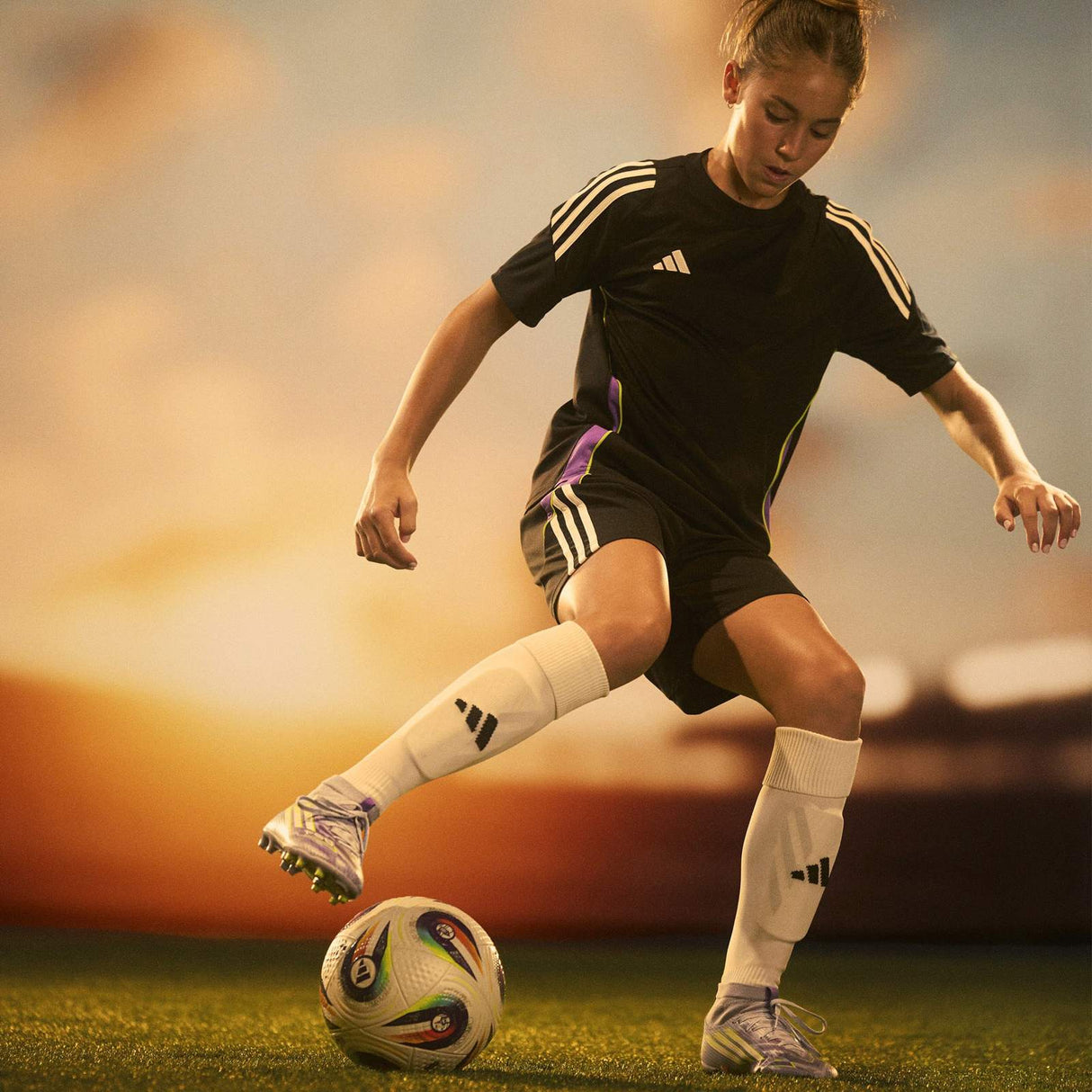 adidas Sparkfusion League Firm/Artificial Ground Football Boots Model Action Shot View