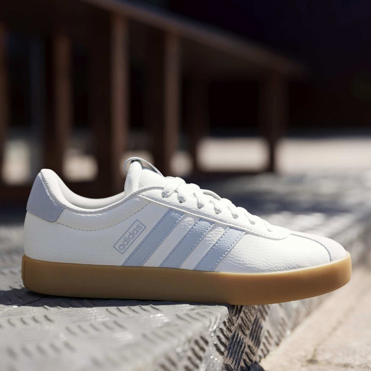 adidas VL Court 3.0 Womens Cushioned Regular-Fit Trainers Outer Full View Lifestyle Shot