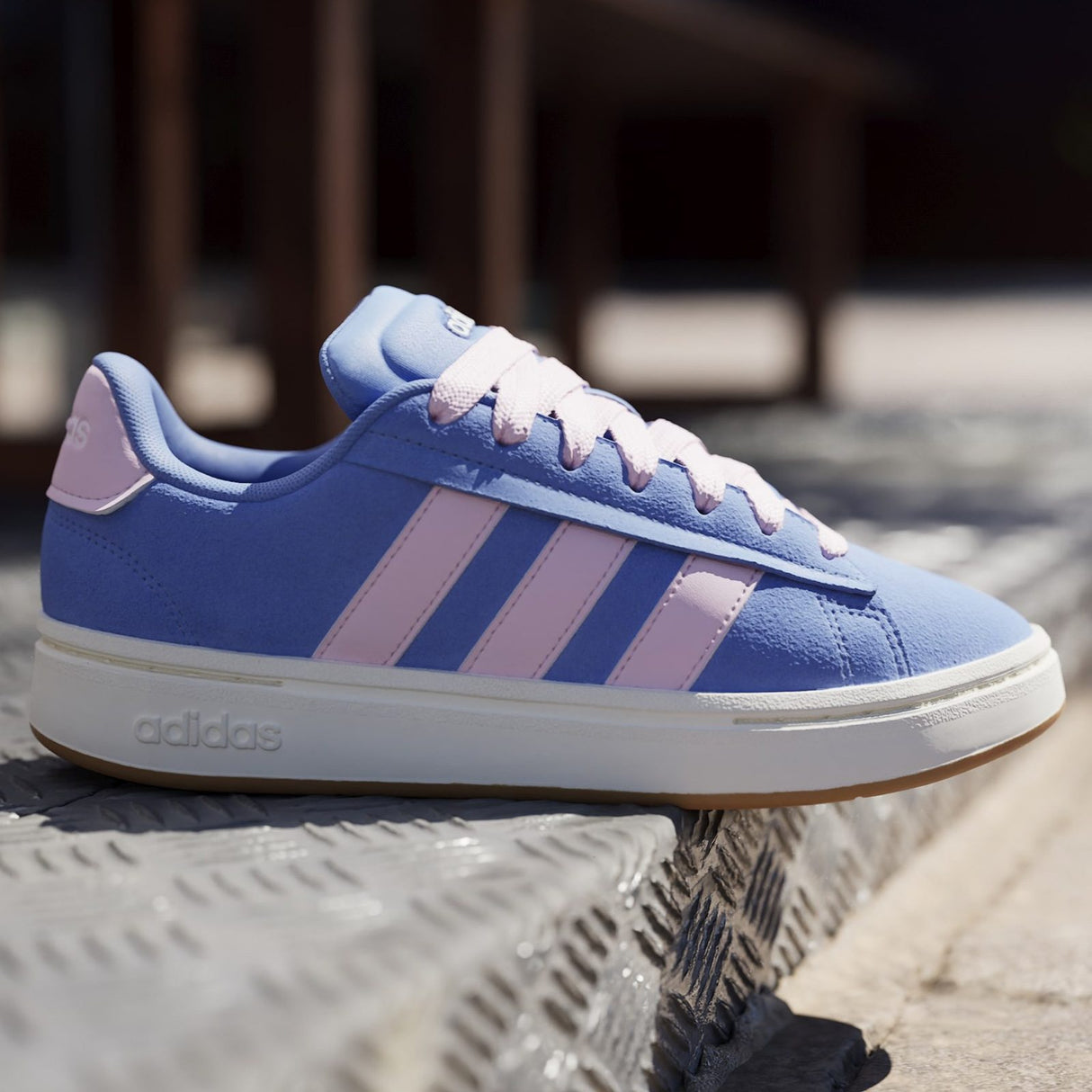 adidas Grand Court Alpha Womens Regular-Fit Sneakers Outside Outer Full View 