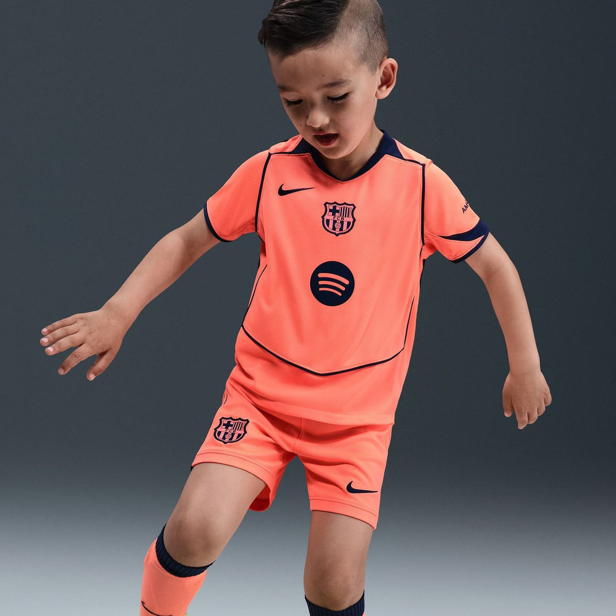 Nike FCB 25 Kids Third Kit Orange