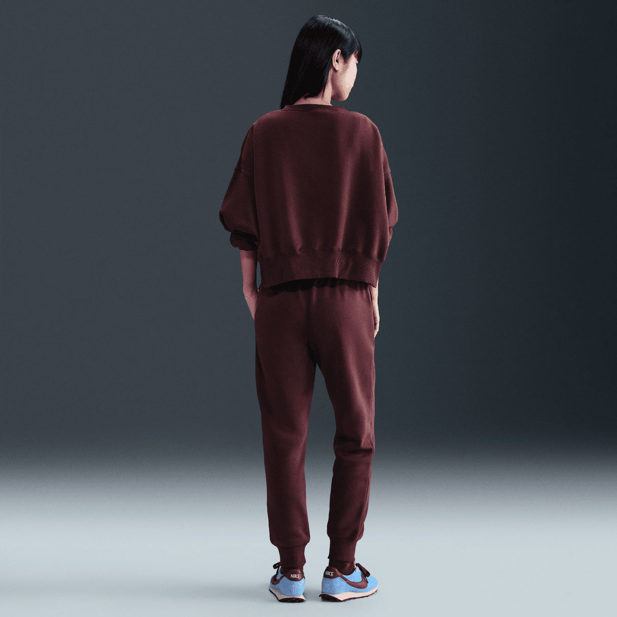NIKE WMS NSW PHNX FLC MR PANT STD Maroon