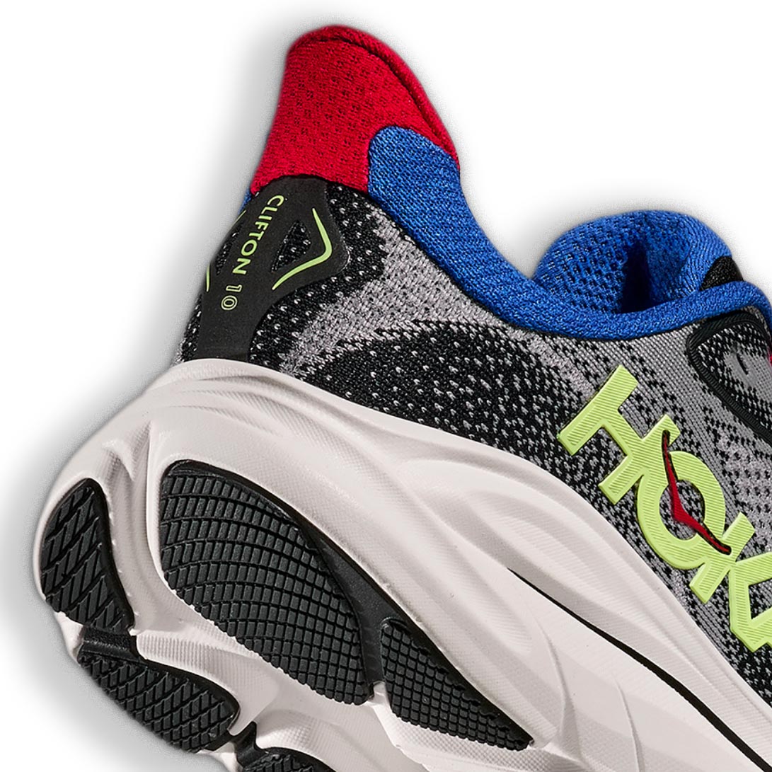 HOKA CLIFTON 10 BIG KIDS GREY