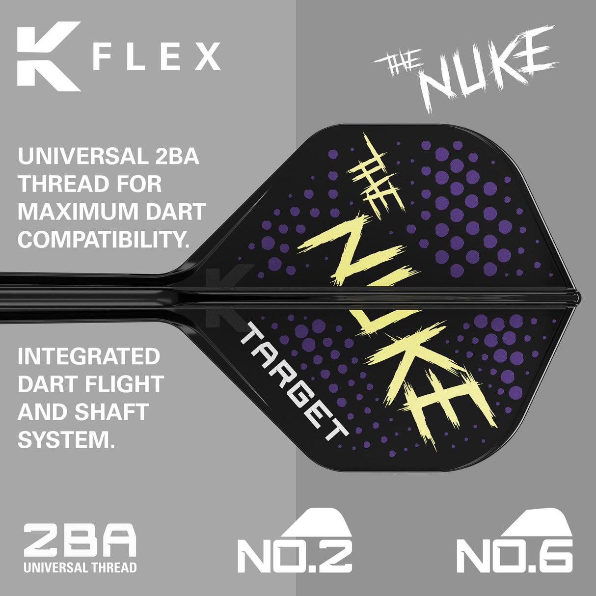 Target Darts Luke Littler The Nuke K-Flex No.2 Flights 26mm