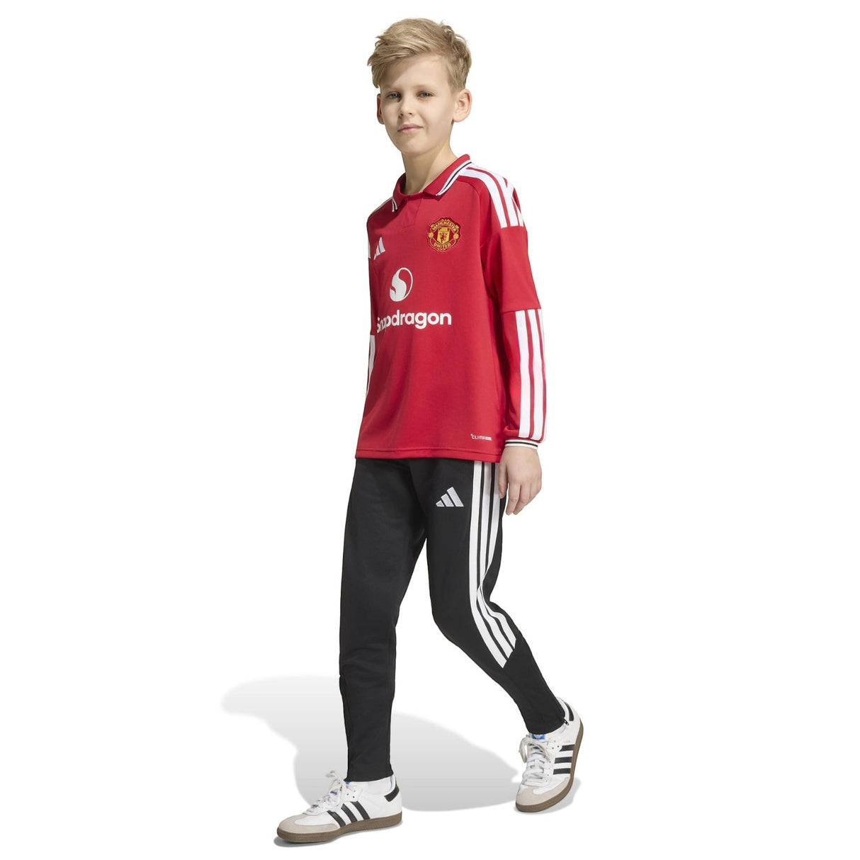 adidas MUFC 26 Kids Home LS Jersey Red