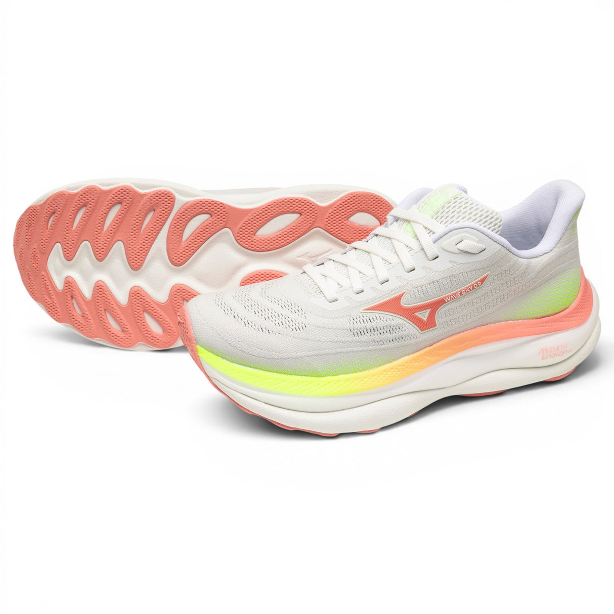 Mizuno Wave Sky 9 Womens Wh Flw Lime