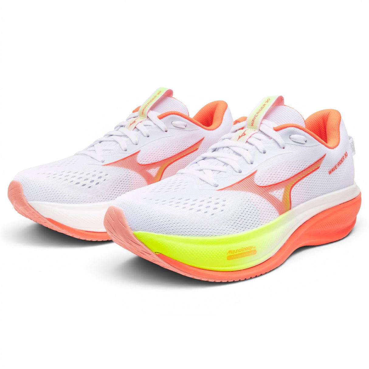 Mizuno Wave Rider 30 Wmns Wht Coral Lime