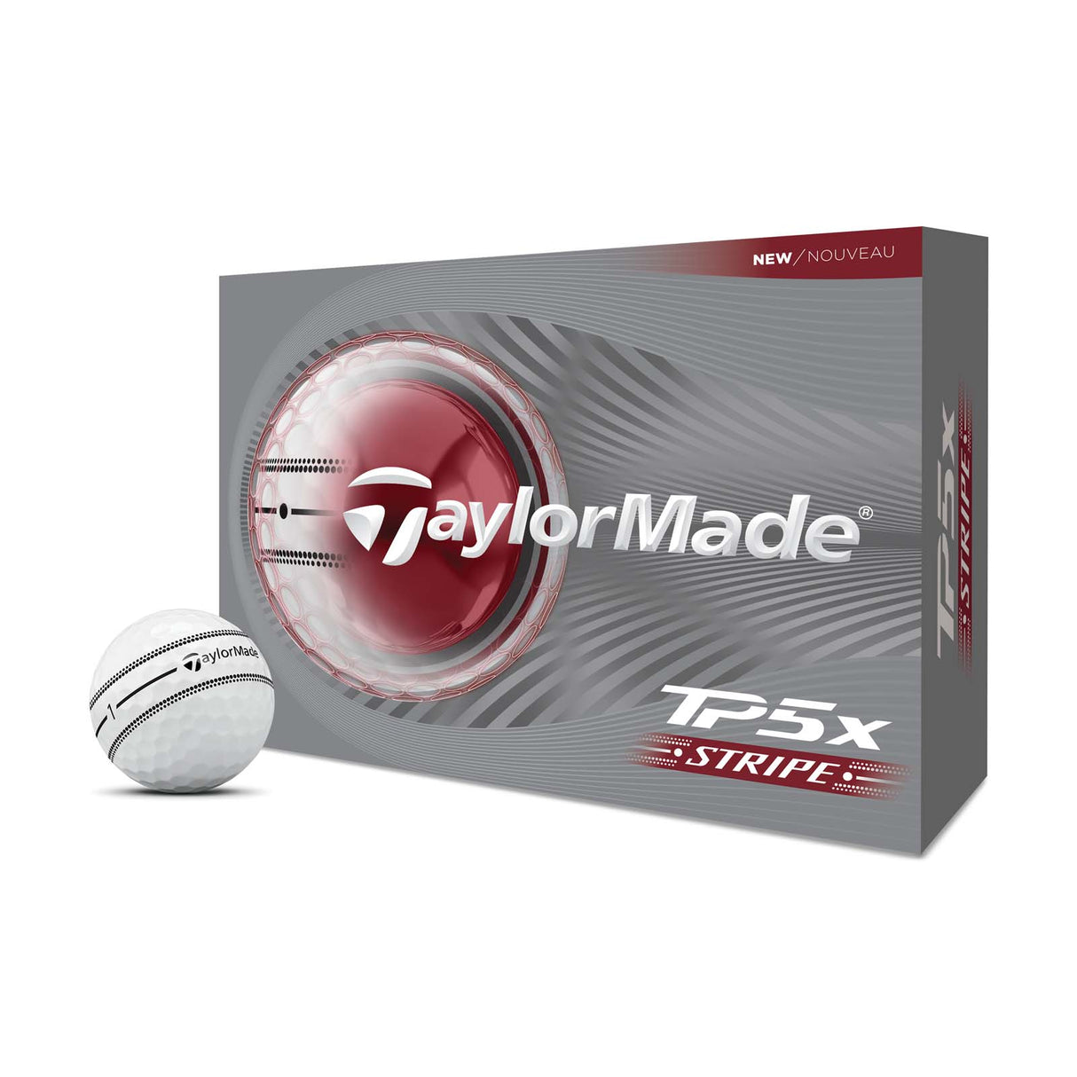 Taylormade TP5X Stripe 26 Golf Ball Wht