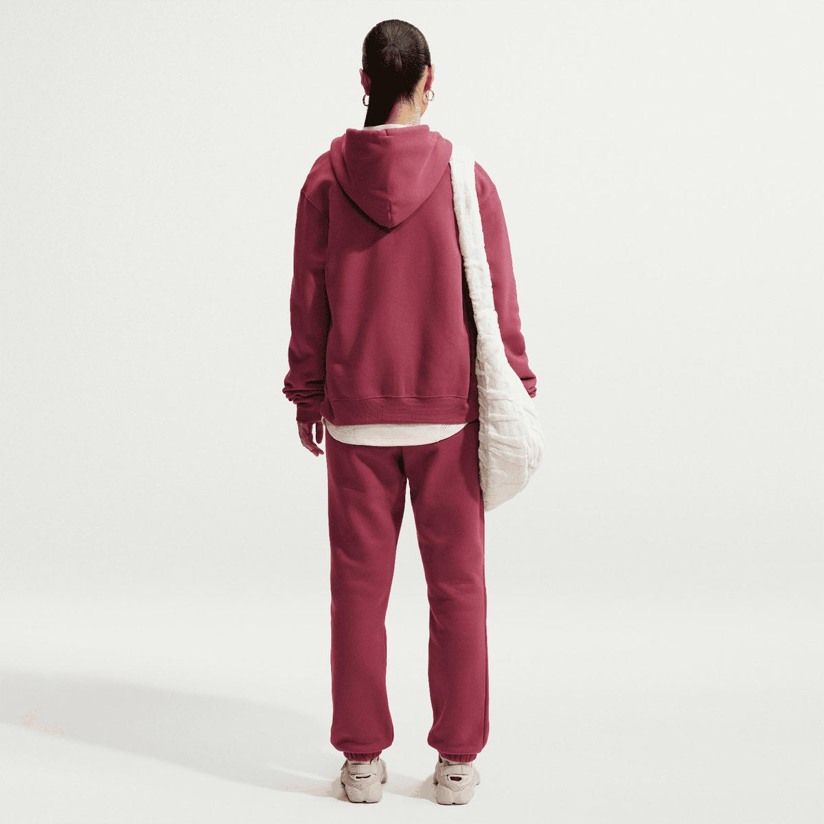 Nike W STDO FLC MW MR STD CF Pants Pink