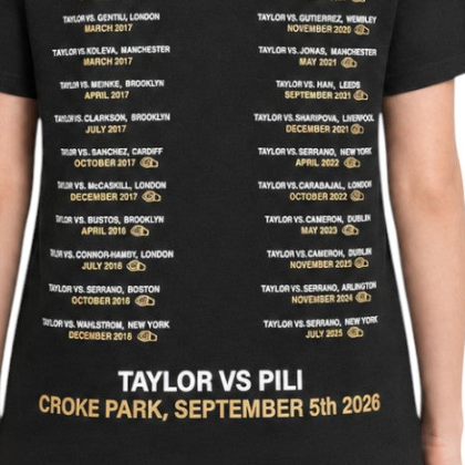 Champion Katie Taylor vs Flora Pili Official Fight Night Adult Unisex Fan T-Shirt