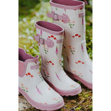 Cotswold Womens Wildflower Ankle Wellingtons Pink