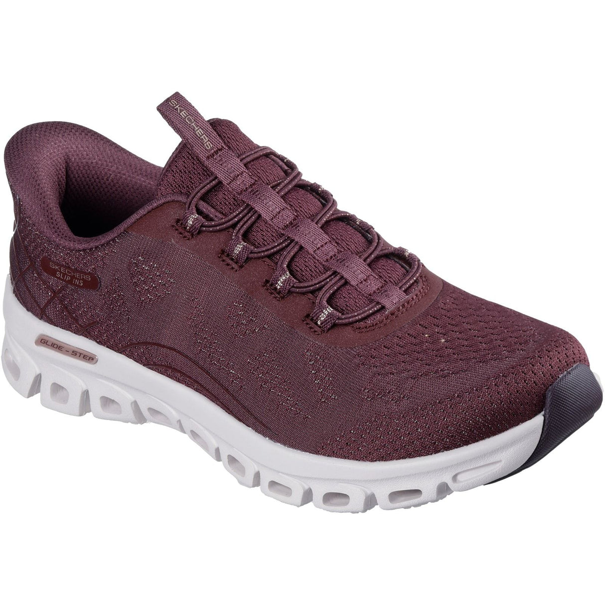 Skechers Womens Glide-Step Elevate Amaze Trainers Burgundy