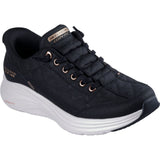 Skechers Womens Contour Foam Golden Hour Trainers Black/Rose Gold