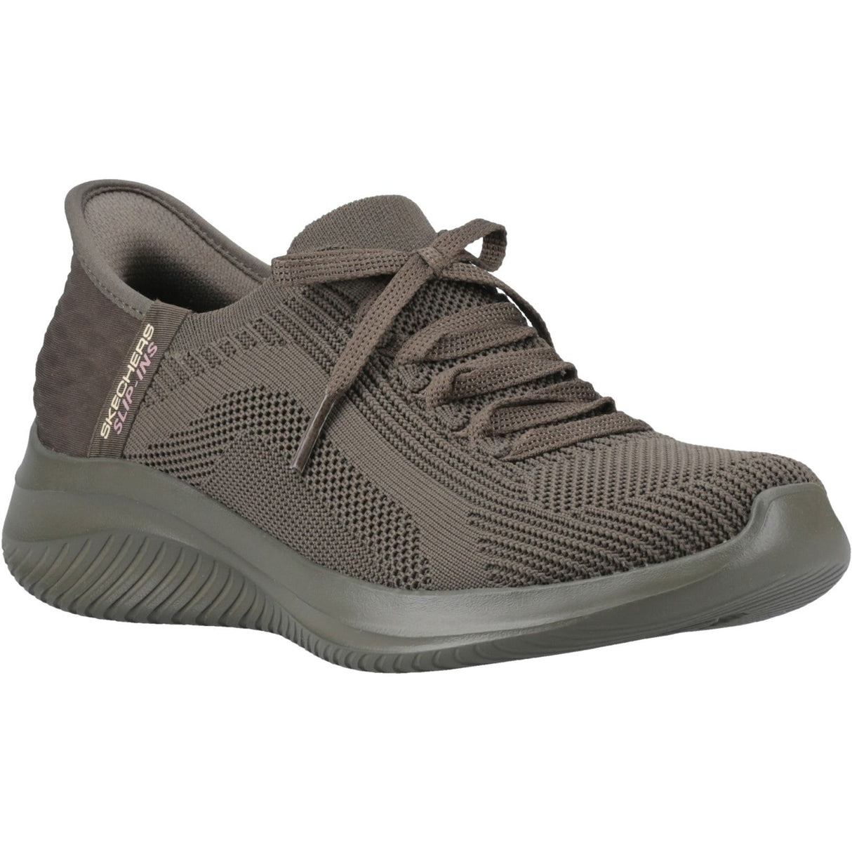 Skechers Womens Ultra Flex 3.0 Pure Color Trainers Olive