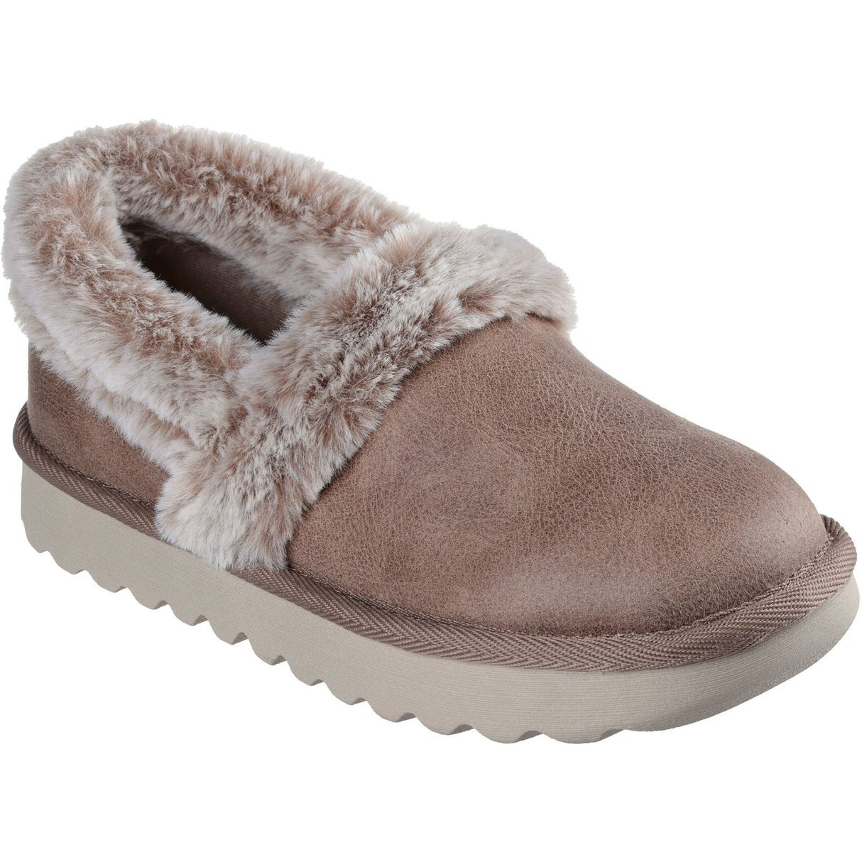 Skechers Womens Cozy Up Slippers Taupe