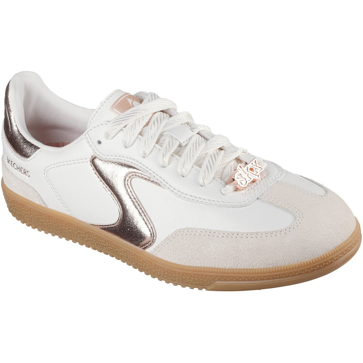 Skechers Womens Hotshot Cool Glow Trainer White/Rose Gold