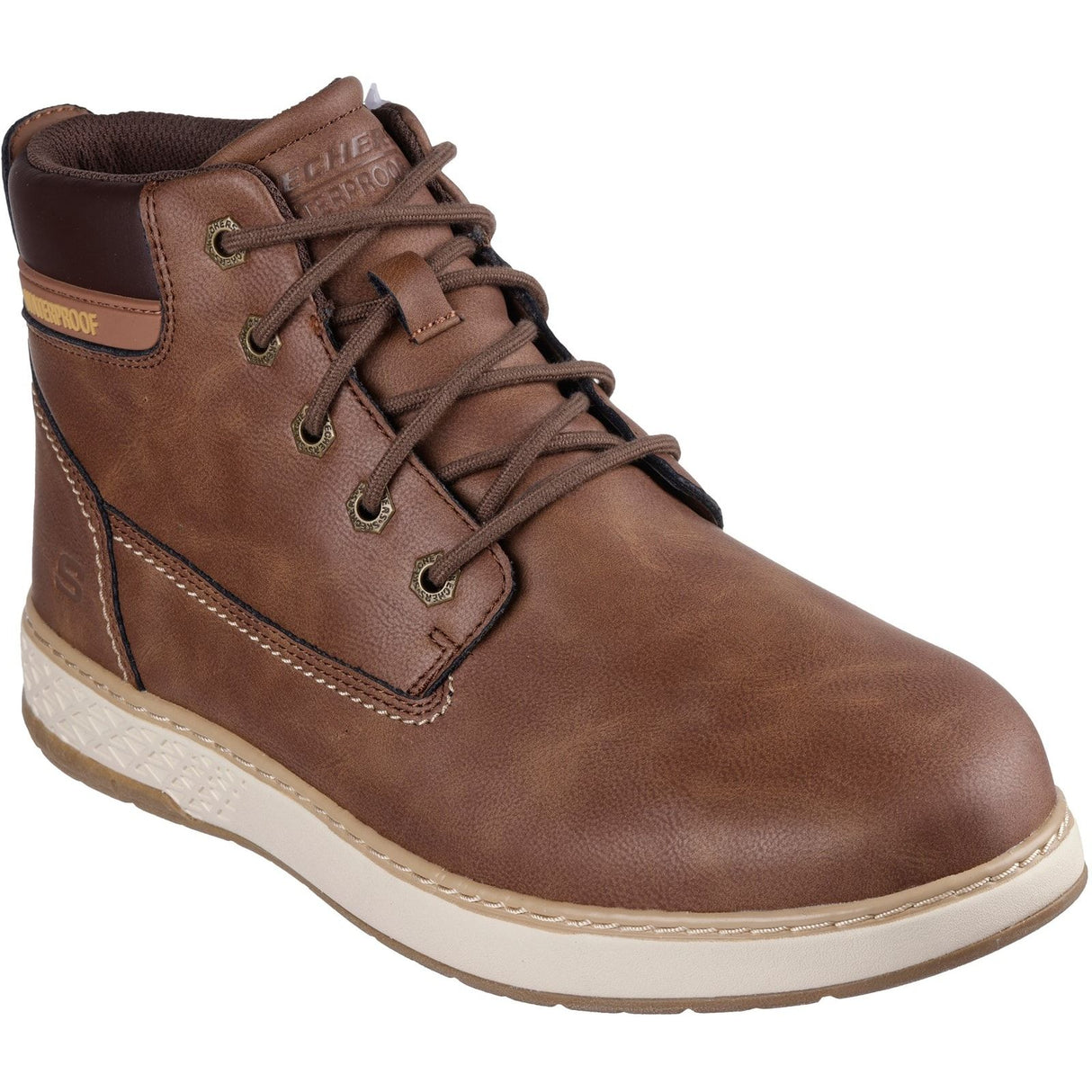 Skechers Mens Garlan Deno Trainers Brown