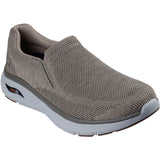 Skechers Mens Arch Fit Crosser Locke Trainer Taupe