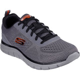 Skechers Mens Track Leshur Shoes Charcoal/Orange