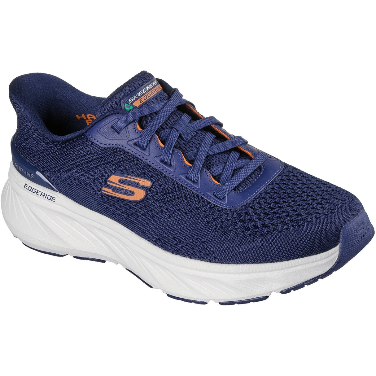 Skechers Mens Edgeride Trainer Navy/Orange