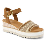 TOMS Womens Diana Wedge Dark Beige