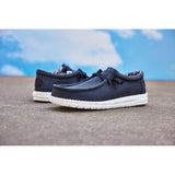 HEYDUDE Mens Wally Canvas Shoe Navy