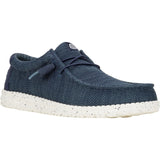 HEYDUDE Mens Wally Stretch Mesh Shoes Navy