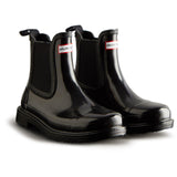 Hunter Womens Commando Gloss Chelsea Boots Black