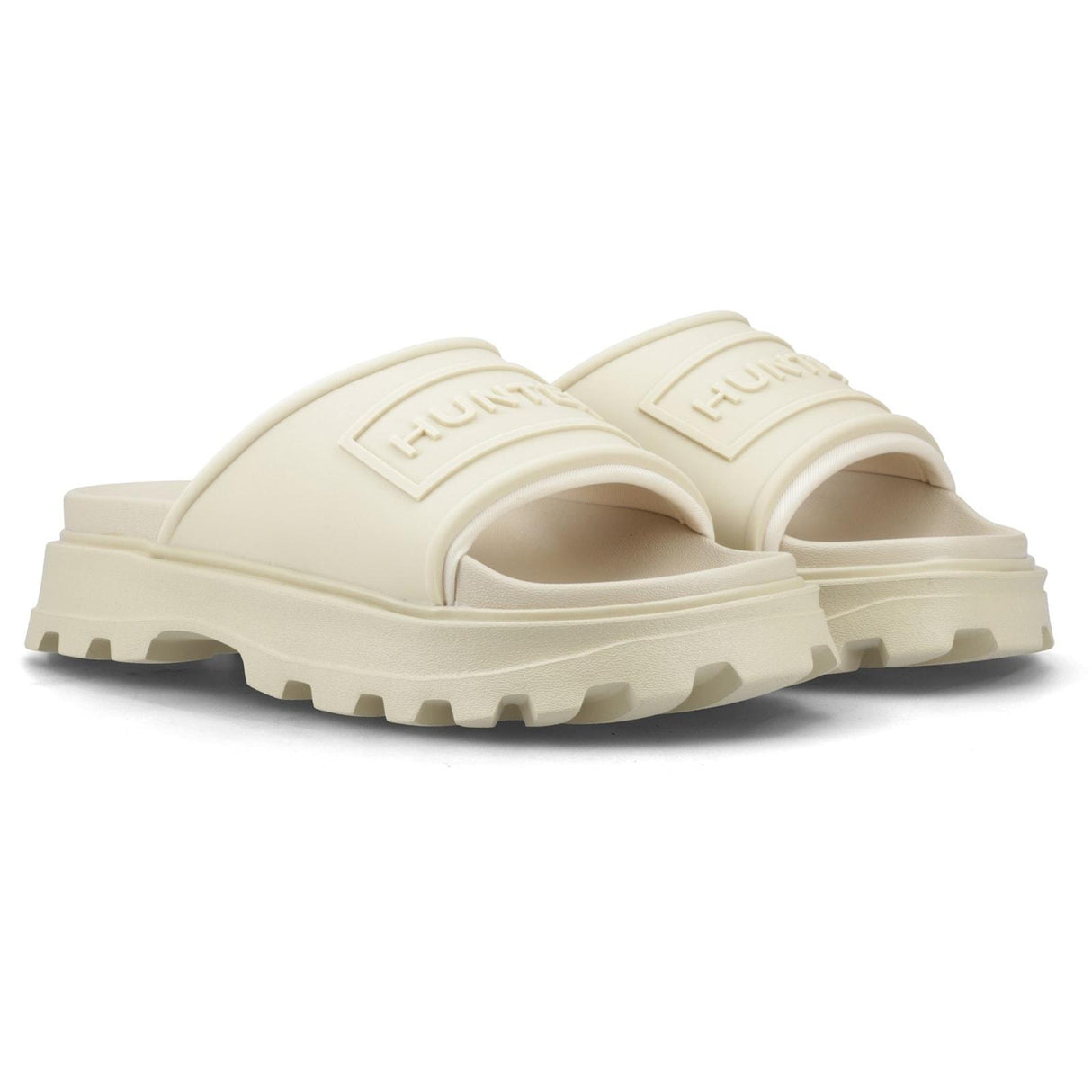 Hunter Womens Moulded Stacked Slider Gravel