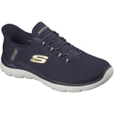 Skechers Mens Arch Fit Summits Kynor Trainers Navy/Yellow
