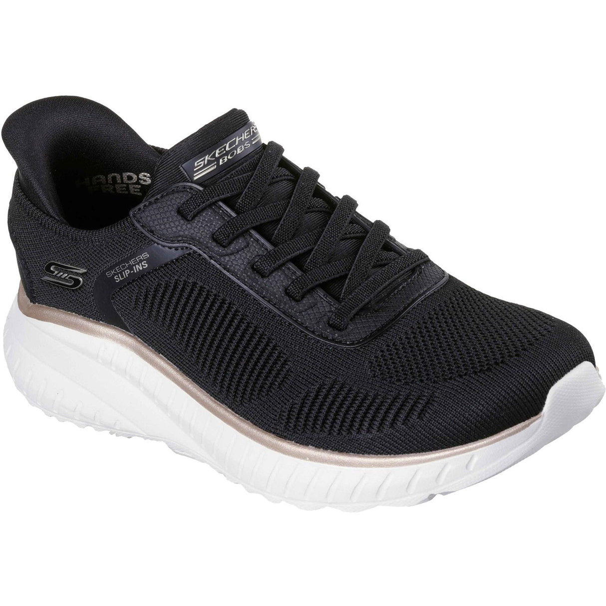 Skechers Womens BOBS Sport Squad Chaos Shoe Black/Gold