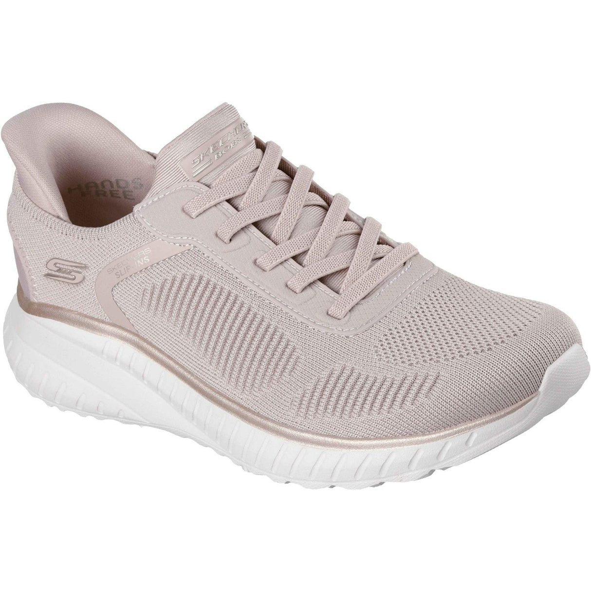 Skechers Womens BOBS Sport Squad Chaos Shoe Natural/Gold