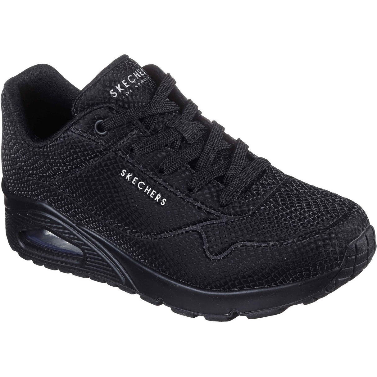 Skechers Womens UNO - Shiny Scale Trainers Black