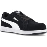 Puma Safety Mens Iconic Low Suede Safety Shoe Black/White