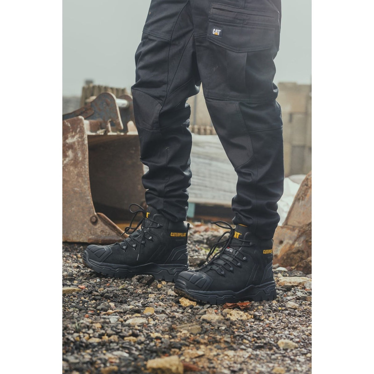 Caterpillar Mens Everett S3 WP Safety Boot Black