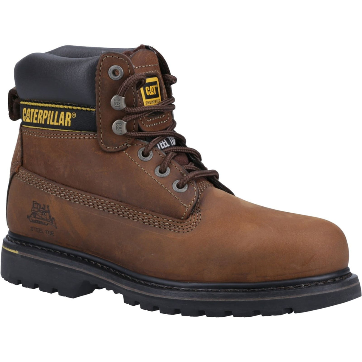 Caterpillar Mens Holton Safety Boot Brown