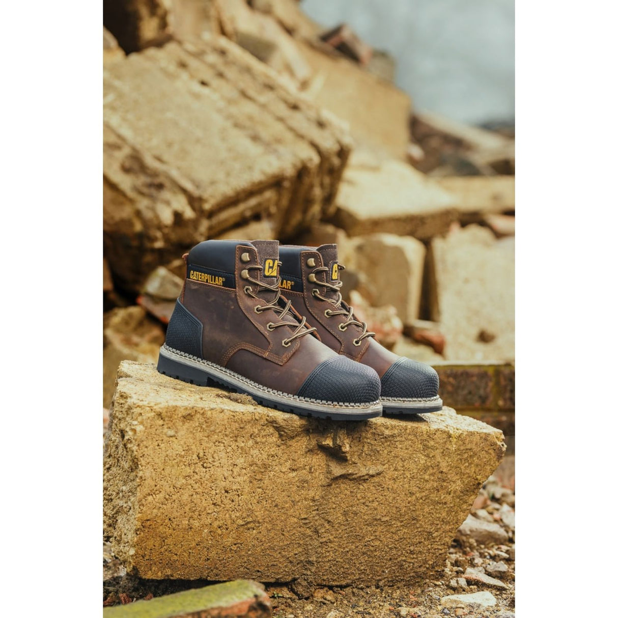 Caterpillar Mens Powerplant S3 Safety Boot Brown
