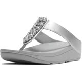 Fitflop Womens Fino Toe-Post Sandals Silver