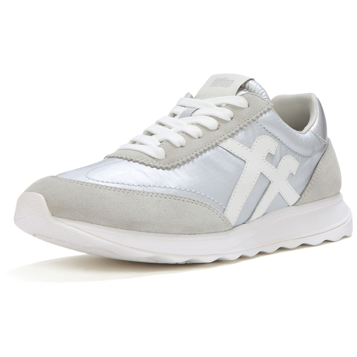 Fitflop Womens Retro-Q FF Sneaker Silver/Urban White