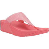 Fitflop Womens Lulu Shimmerlux Toe Post Sandals Rosy Coral