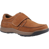 Hush Puppies Mens Casper Touch Fastening Shoes Tan Nubuck