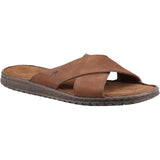 Hush Puppies Mens Nile Cross Over Sandal Brown
