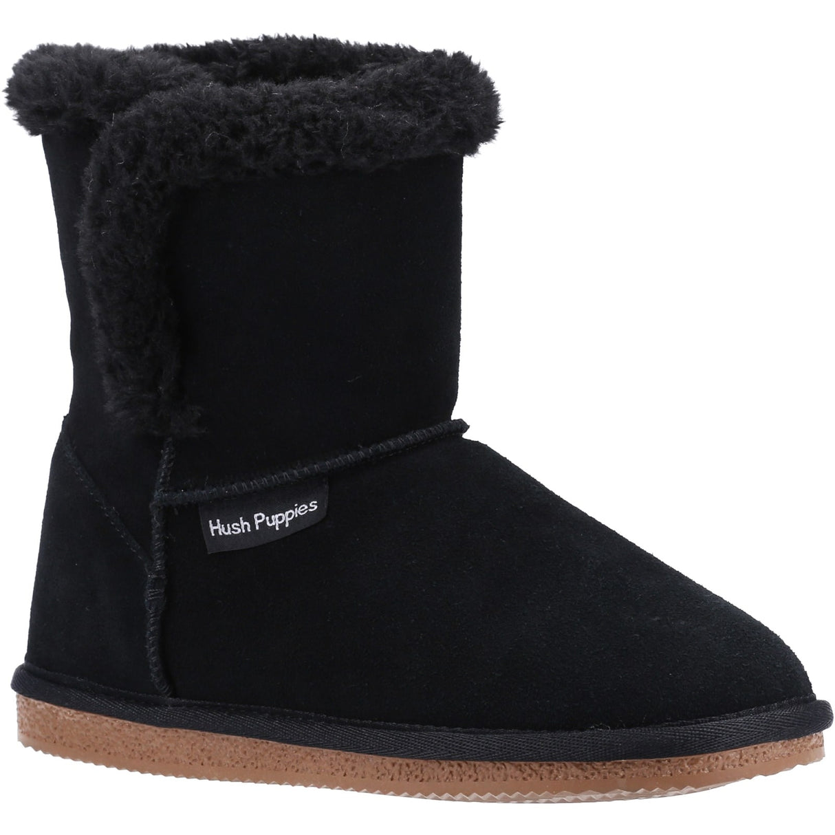 Hush Puppies Womens Ashleigh Slipper Bootie Black