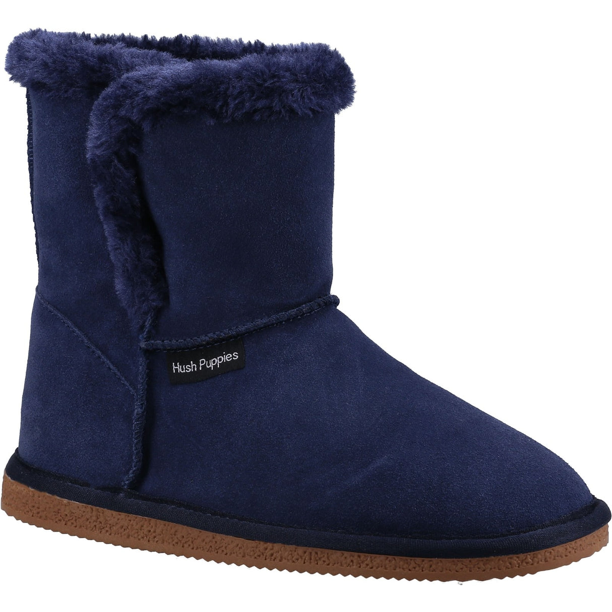 Hush Puppies Womens Ashleigh Slipper Bootie Navy