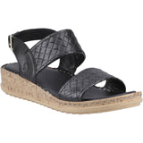 Hush Puppies Womens Ebony Woven Sandal Black
