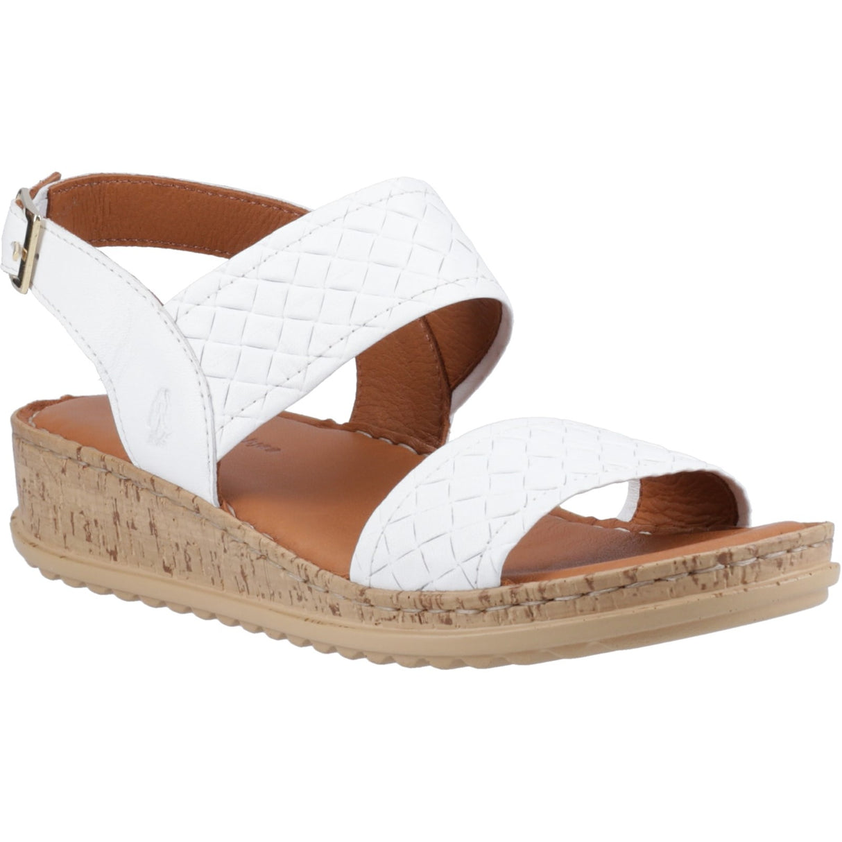 Hush Puppies Womens Ebony Woven Sandal White