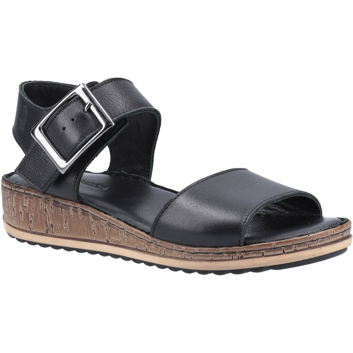 Hush Puppies Womens Ellie Wide Sandal Black
