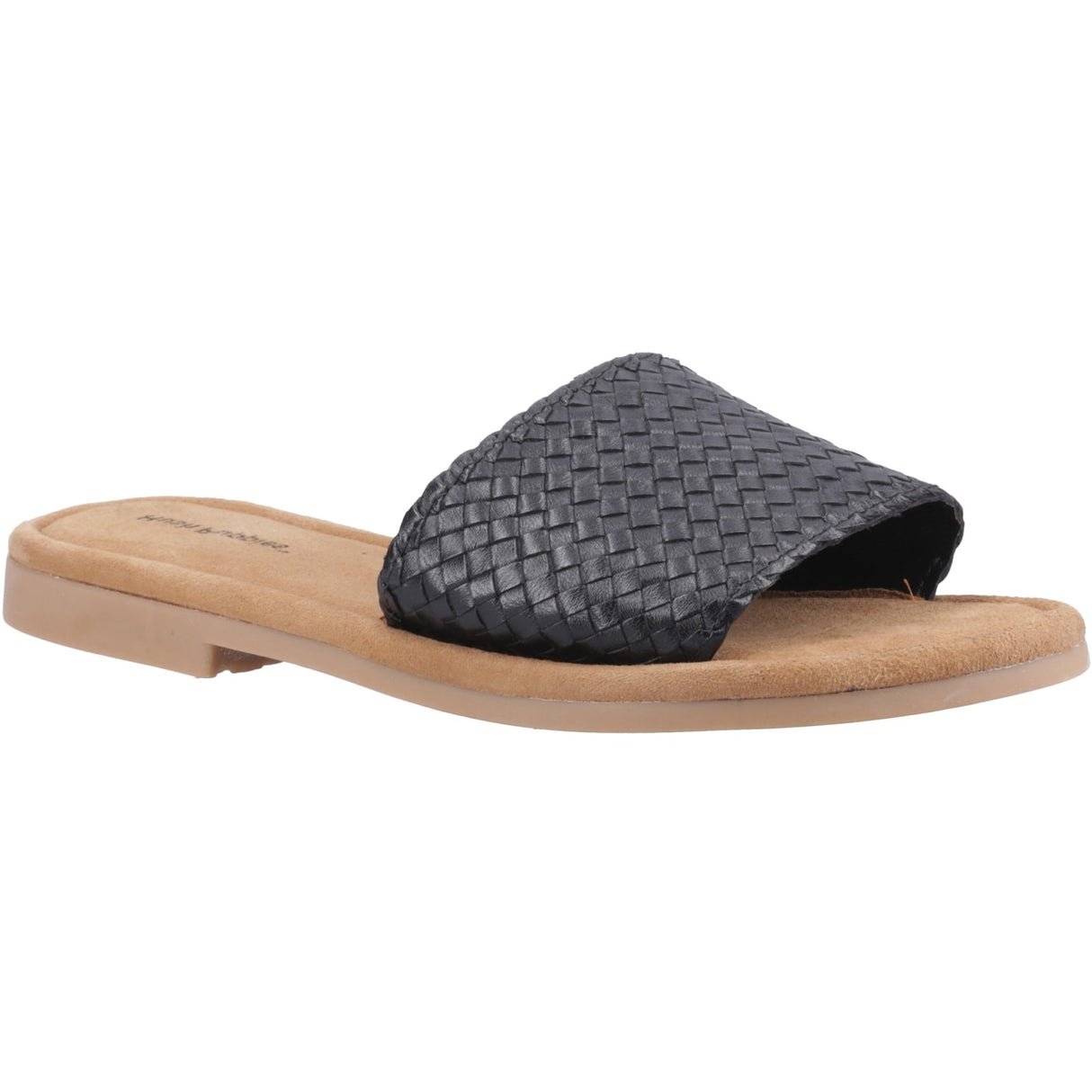 Hush Puppies Womens Hetty Slide Wide Fit Black