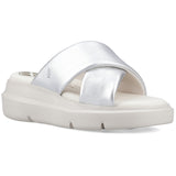 Hush Puppies Womens Uplift Crossover Slide Silver